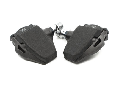 Aercover aerodynamic pedal covers fitted on Shimano Ultegra PD-R8000 pedals, top view