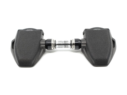 Aercover pedal covers on Shimano Dura-Ace R9100 pedals, front view